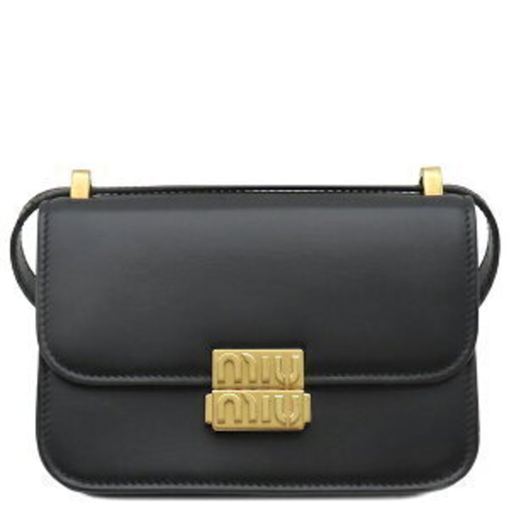 Miu Miu City Shoulder Bag Leather Black